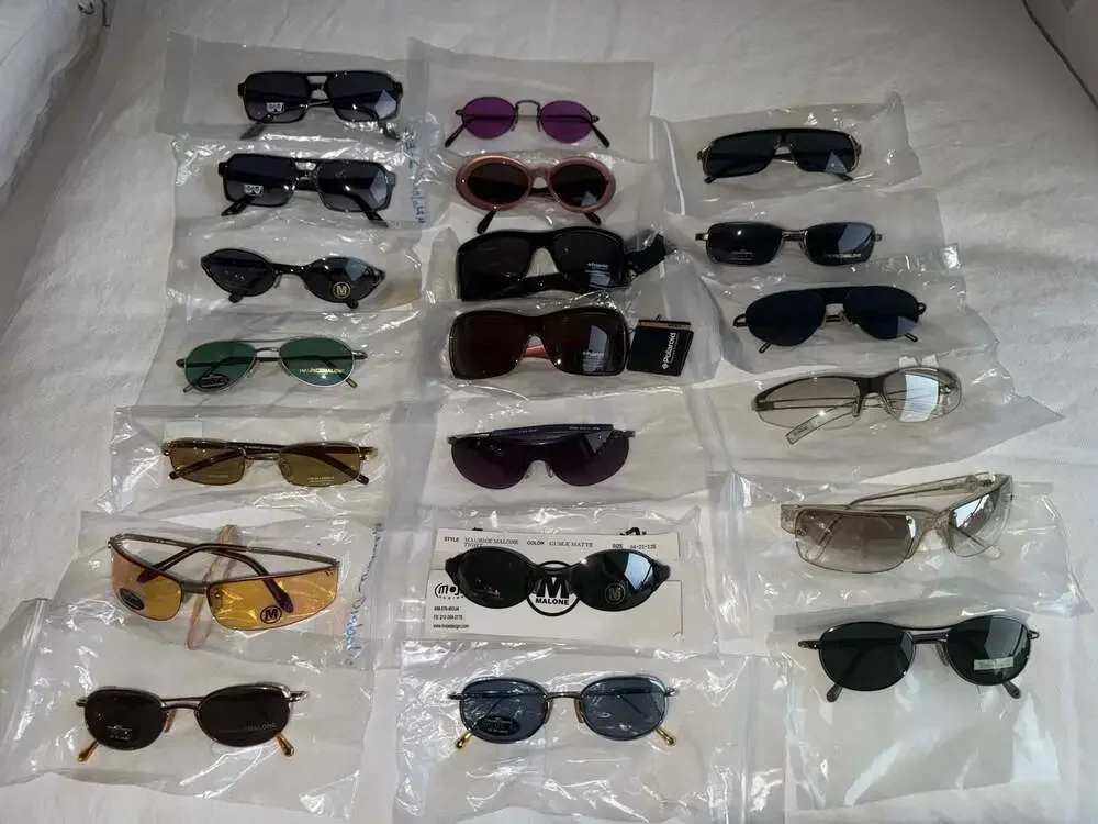 Large Maurice Malone Moja Vintage Sunglasses (RAVE STL) Wholesale Lot (18 Pairs)